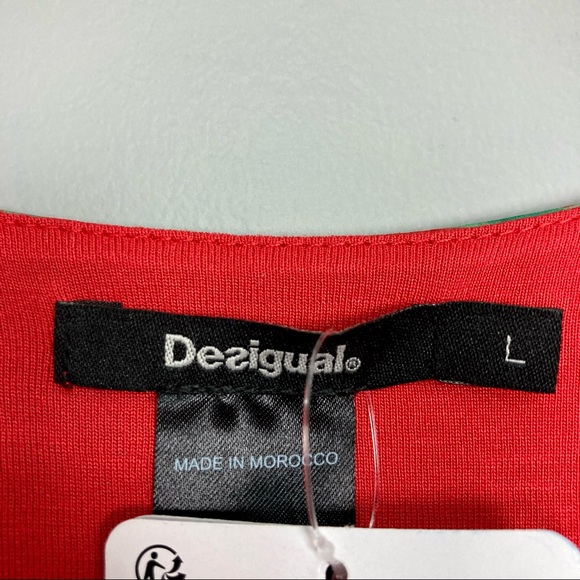 Desigual Miranda Flutter Sleeve Dress Women’s Size M Surplice Neckline Floral - Picture 8 of 9